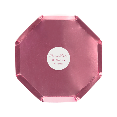 Metallic Pink Side Plates - Ralph and Luna Party Shop
