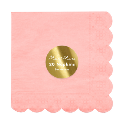 Neon Coral Large Napkins - Ralph and Luna Party Shop