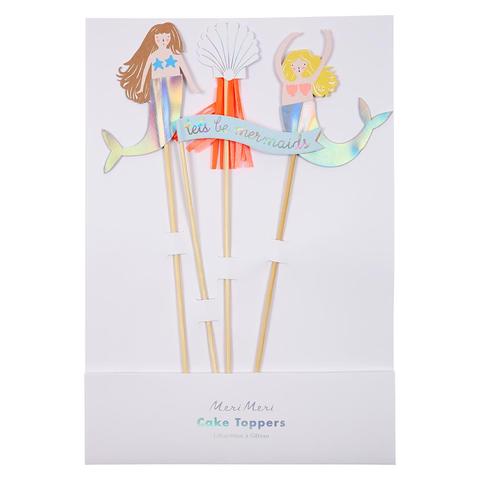 Let's Be Mermaids Cake Toppers - Ralph and Luna Party Shop