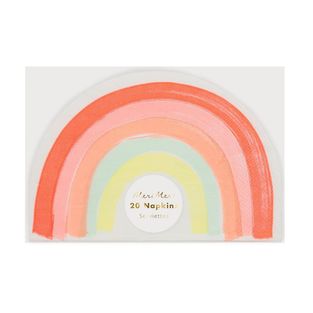 Neon Rainbow Napkins - Ralph and Luna Party Shop