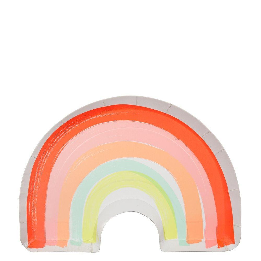 Neon Rainbow Plates - Ralph and Luna Party Shop
