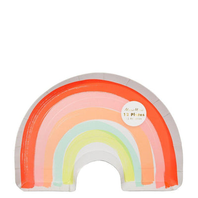 Neon Rainbow Plates - Ralph and Luna Party Shop