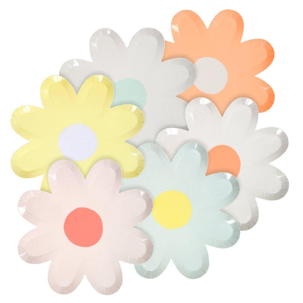 Pastel Daisy Large Plates - Ralph and Luna Party Shop