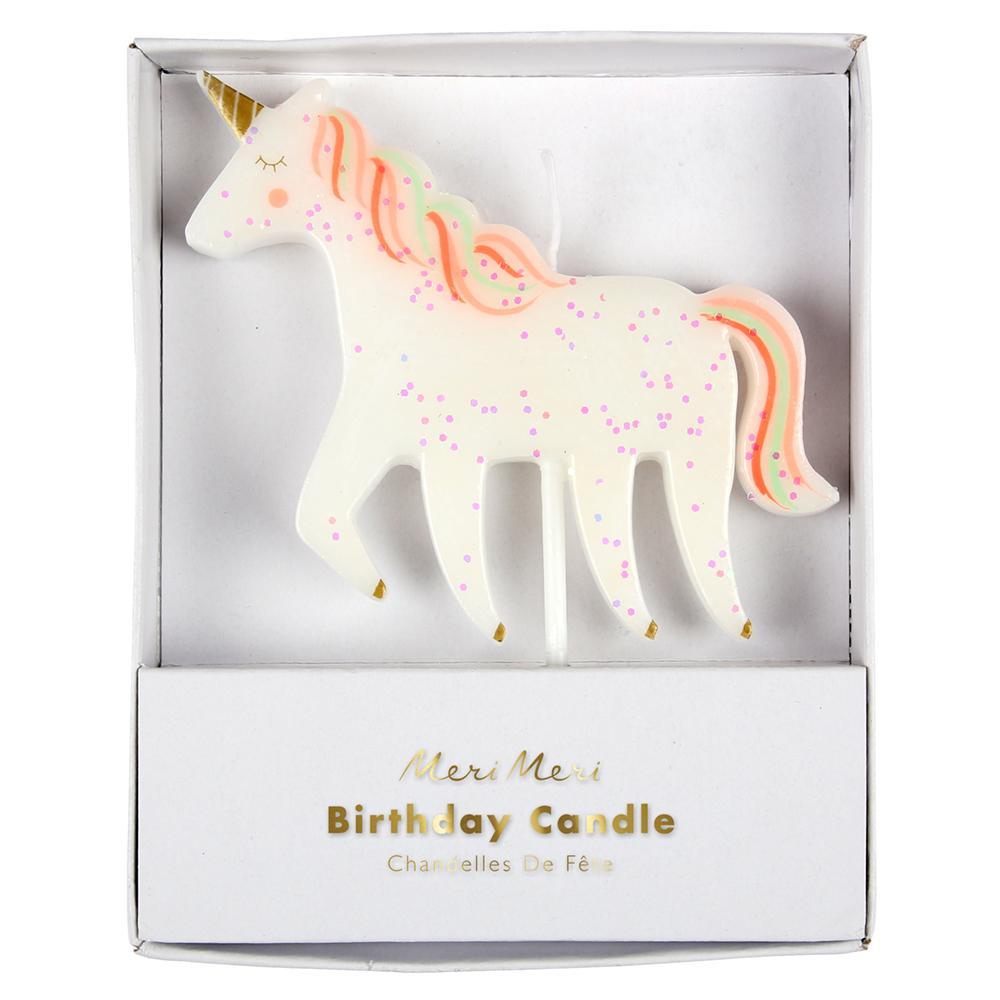 Unicorn Glitter Candle - Ralph and Luna Party Shop
