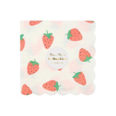 Strawberry Napkins (small) - Ralph and Luna Party Shop