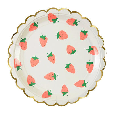 Strawberry Plates (large) - Ralph and Luna Party Shop