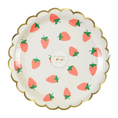 Strawberry Plates (large) - Ralph and Luna Party Shop