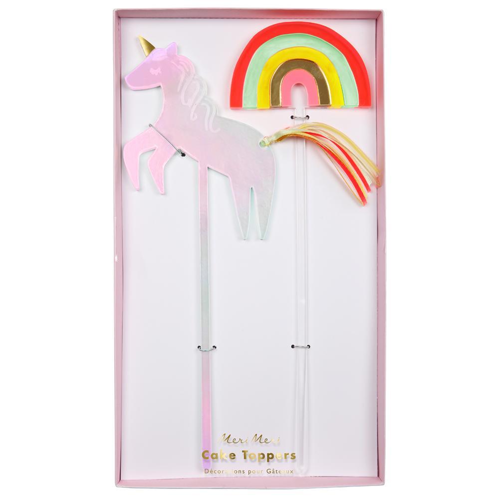 Unicorn & Rainbow Cake Toppers - Ralph and Luna Party Shop