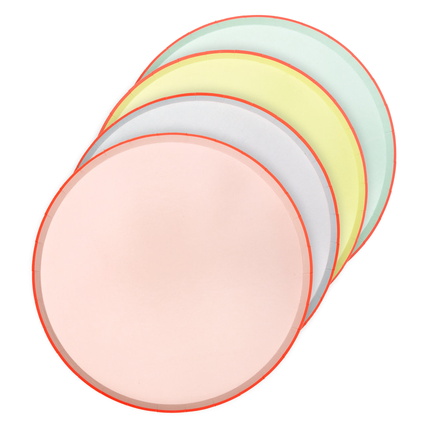 Pastel Neon Edge Dinner Plates - Ralph and Luna Party Shop