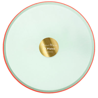 Pastel Neon Edge Dinner Plates - Ralph and Luna Party Shop