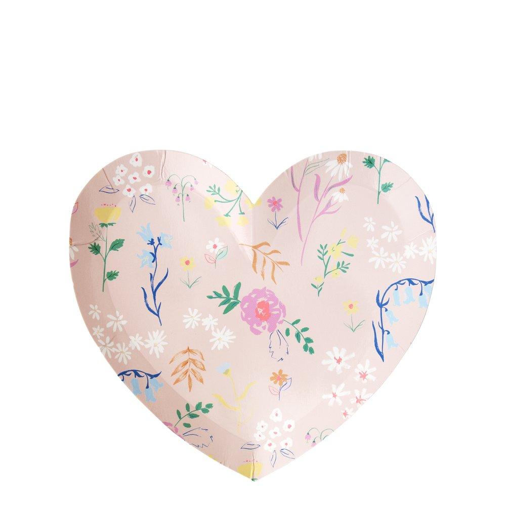 Wildflower heart small plate - Ralph and Luna Party Shop