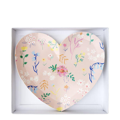 Wildflower heart small plate - Ralph and Luna Party Shop