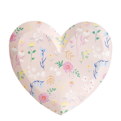 Wildflower Heart Large Plates - Ralph and Luna Party Shop