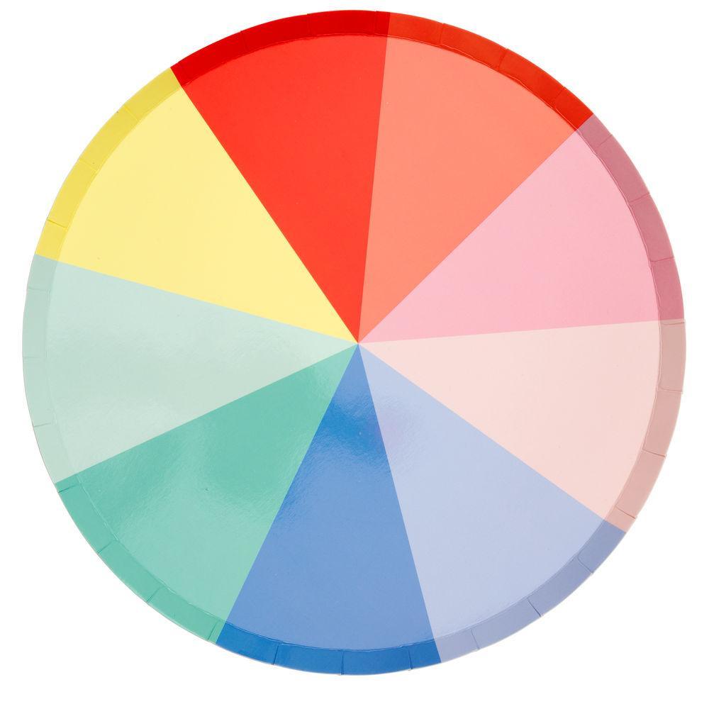 Color Wheel Dinner Plates - Ralph and Luna Party Shop
