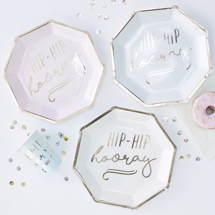 Pick & Mix Pastel Hooray Plates - Ralph and Luna Party Shop