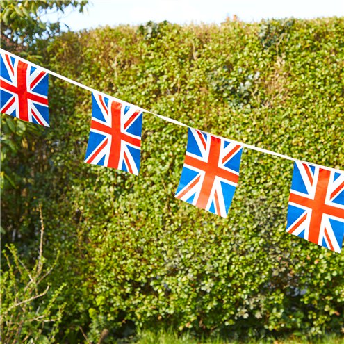 King's Coronation Union Jack Flag Bunting 10m