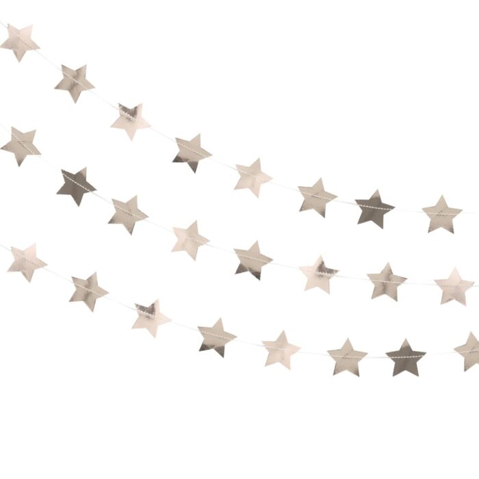 Rose Gold Foiled Star Shaped Christmas Garland - Ralph and Luna Party Shop