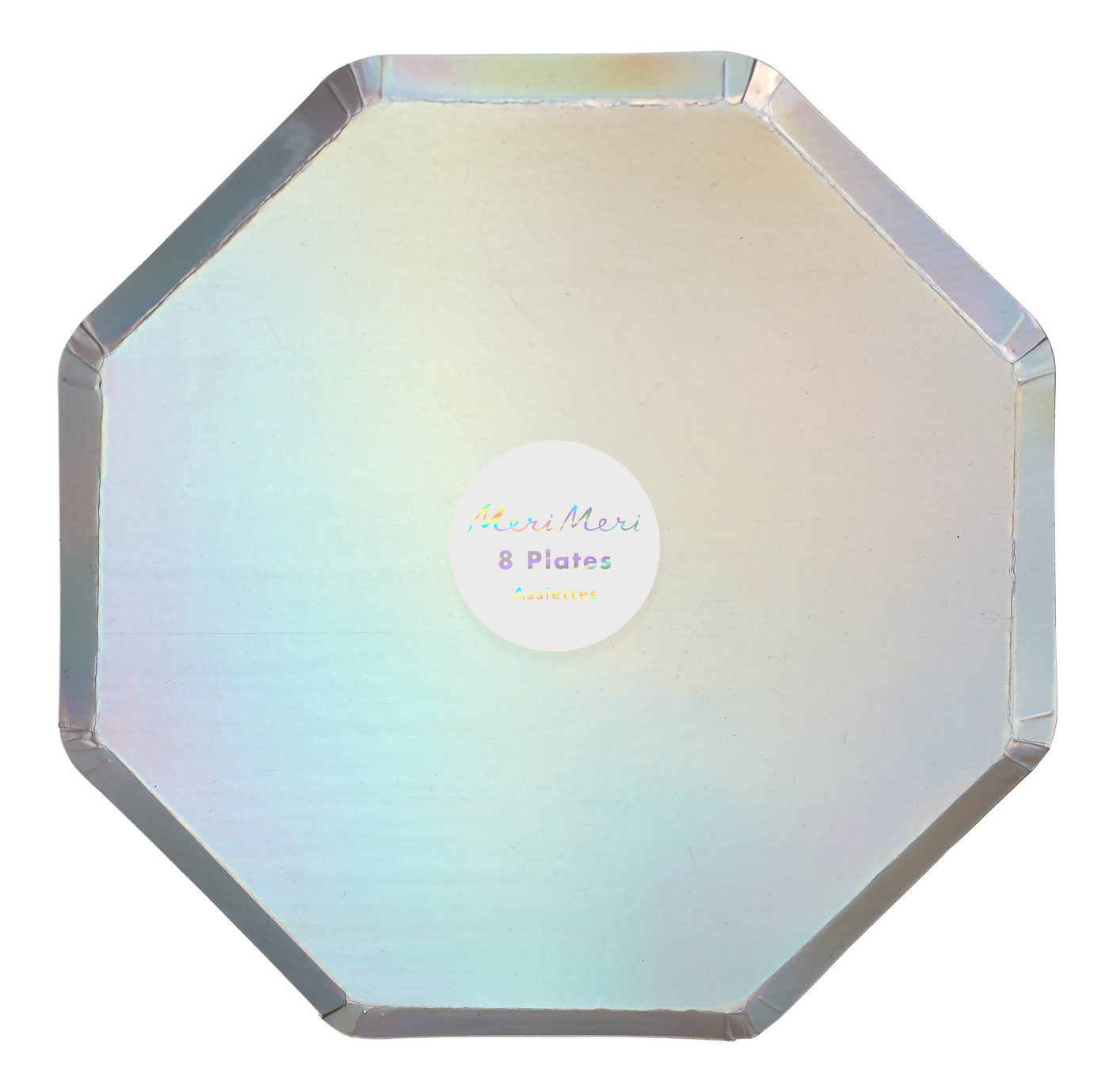 Silver Holographic Dinner Plates - Ralph and Luna Party Shop