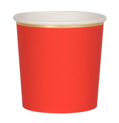 Red Tumbler Cups - Ralph and Luna Party Shop