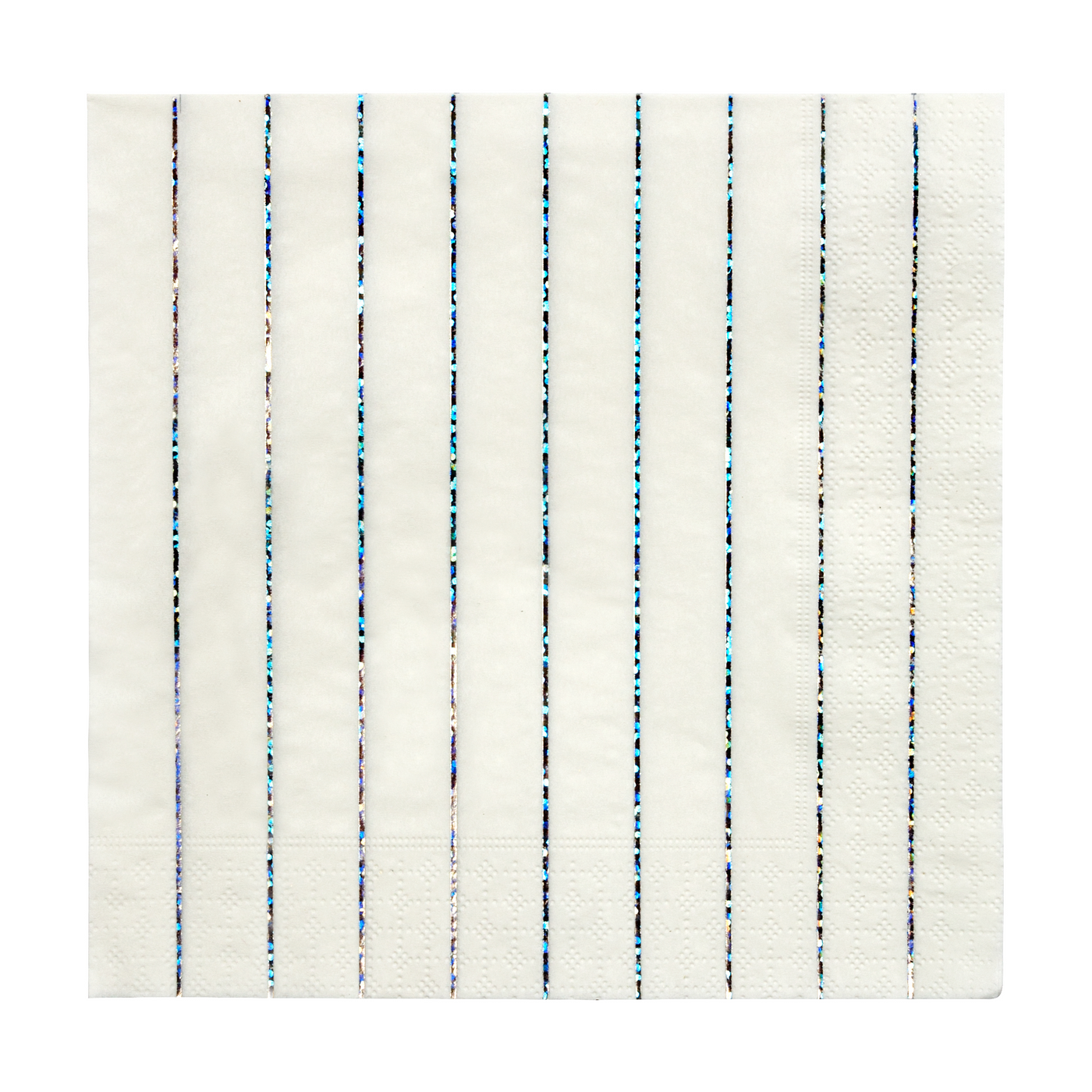 Silver Sparkle Stripe Large Napkins - Ralph and Luna Party Shop