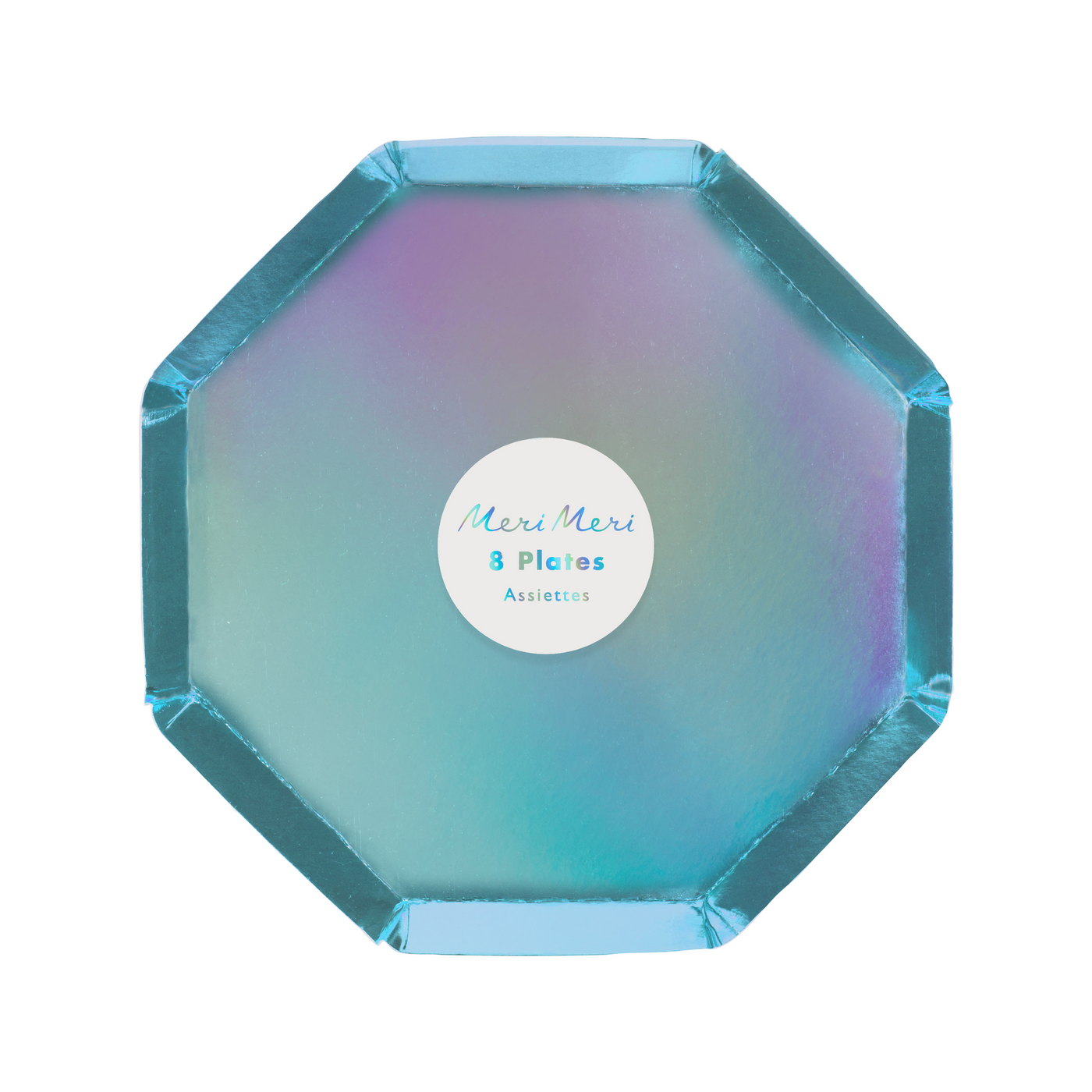 Holographic Blue Side Plates - Ralph and Luna Party Shop