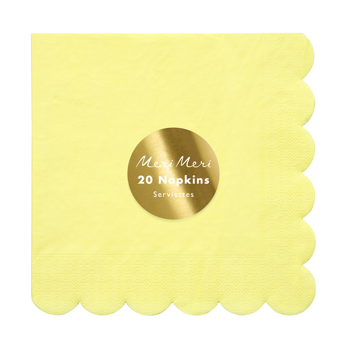 Pale Yellow Large Napkins - Ralph and Luna Party Shop
