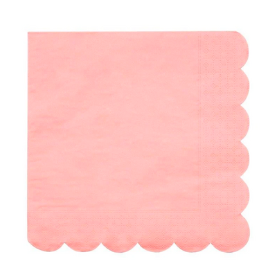 Neon Coral Large Napkins - Ralph and Luna Party Shop