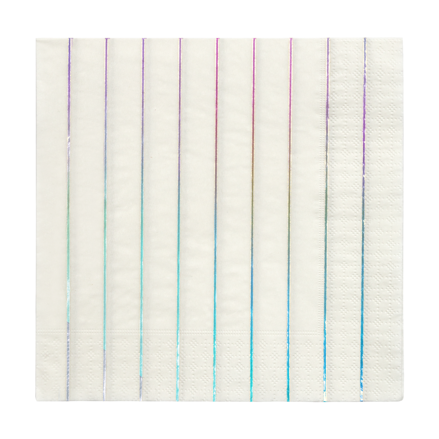 Silver Holographic Stripe Large Napkins - Ralph and Luna Party Shop