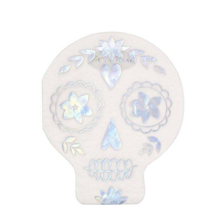 Holographic Sugar Skull Napkins - Ralph and Luna Party Shop