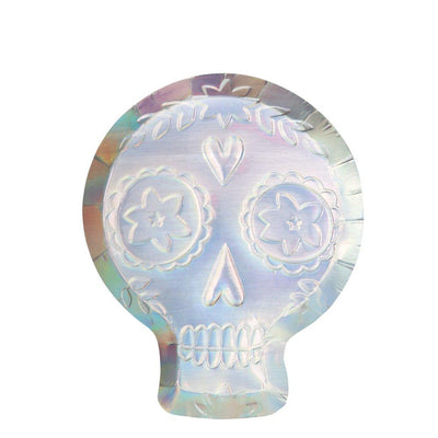 Holographic Sugar Skull Plates - Ralph and Luna Party Shop