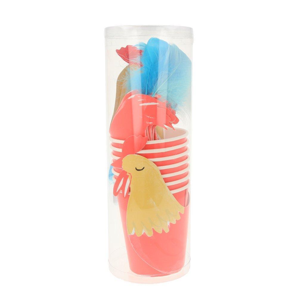 On the Farm Rooster Cups - Ralph and Luna Party Shop