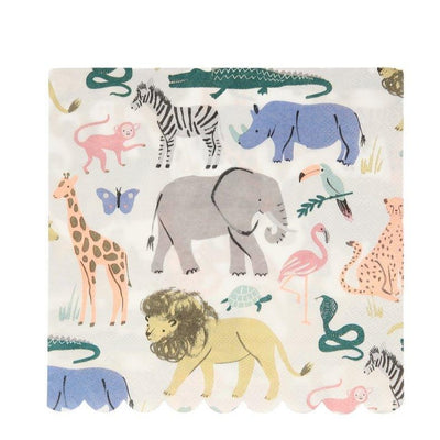 Safari Animals Large Napkins - Ralph and Luna Party Shop