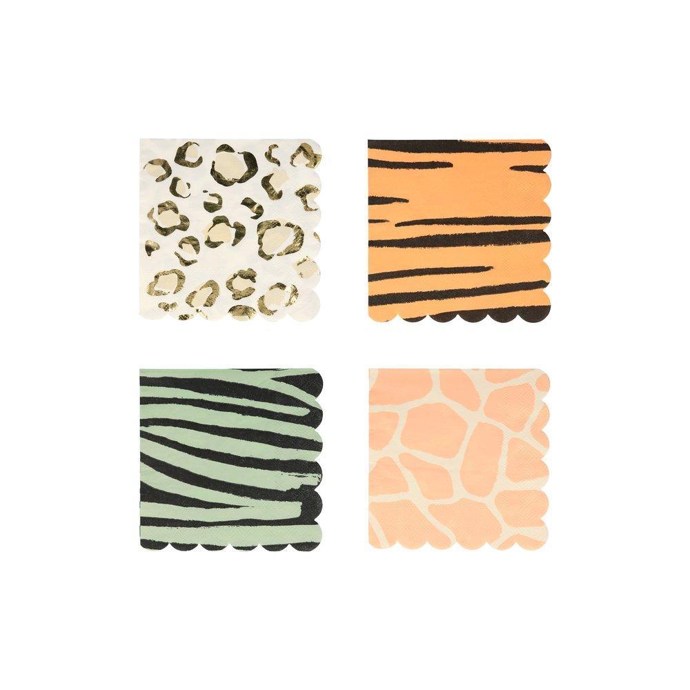 Safari Animal Print Small Napkins - Ralph and Luna Party Shop