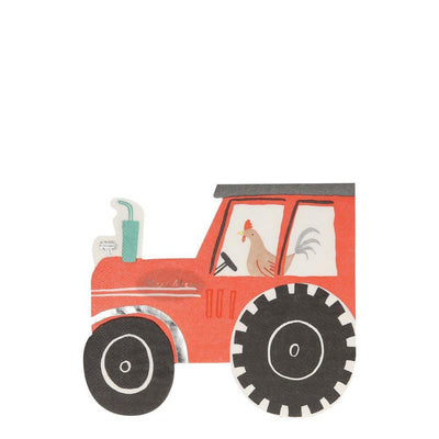 On the Farm Tractor Napkins - Ralph and Luna Party Shop