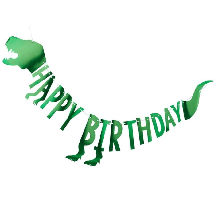 Roarsome Dinosaur Happy Birthday Bunting - Ralph and Luna Party Shop
