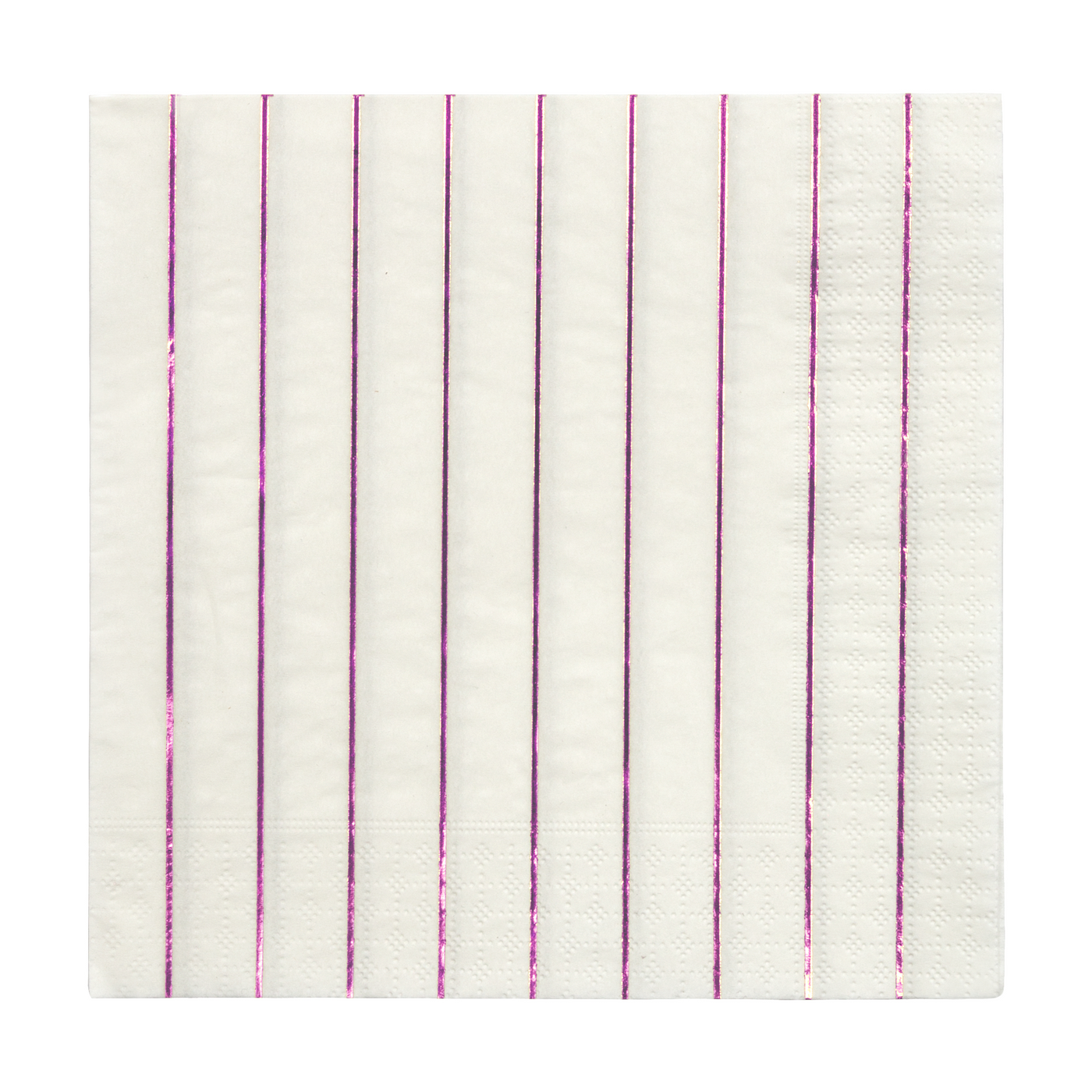 Metallic Pink Stripe Large Napkins - Ralph and Luna Party Shop