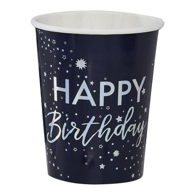 Stargazer Cups Happy Birthday Iridescent - Ralph and Luna Party Shop