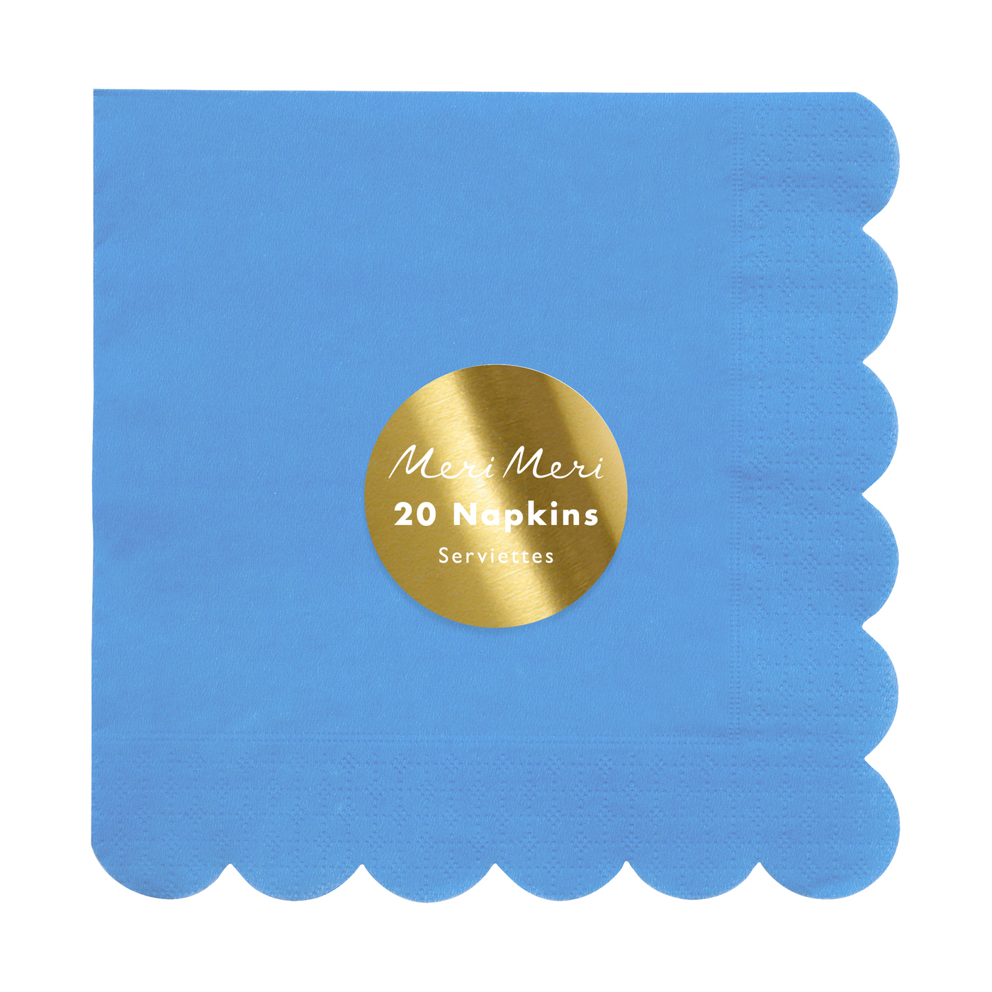 Bright Blue Large Napkins - Ralph and Luna Party Shop