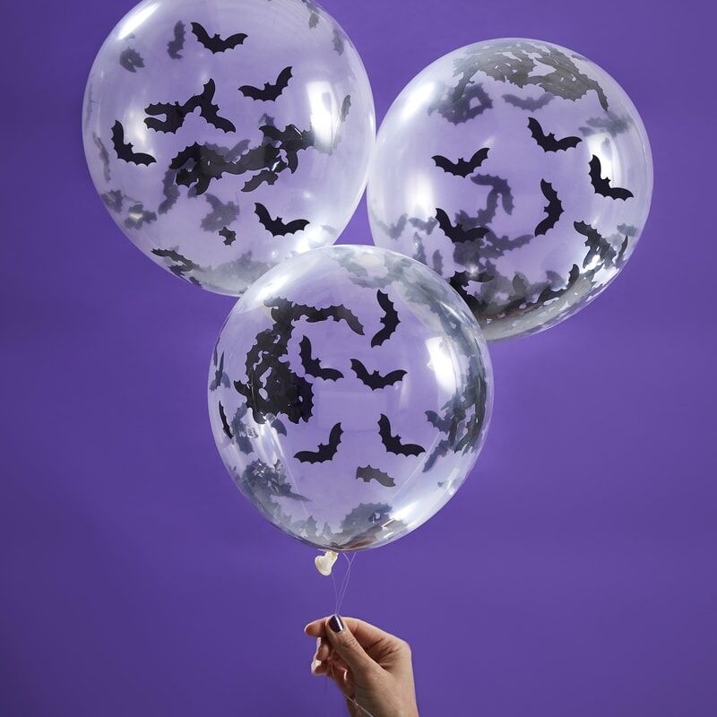 HALLOWEEN BAT CONFETTI BALLOONS