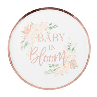 Baby in Bloom Paper Plates