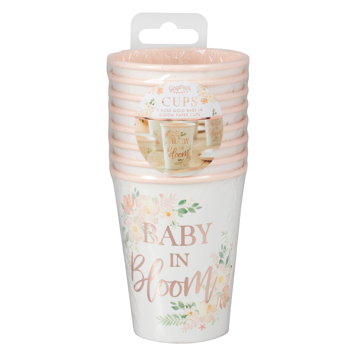 Baby in Bloom Paper Cups