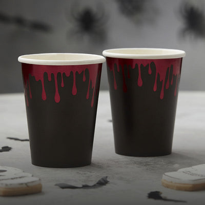 BLOOD DRIP PAPER HALLOWEEN CUPS