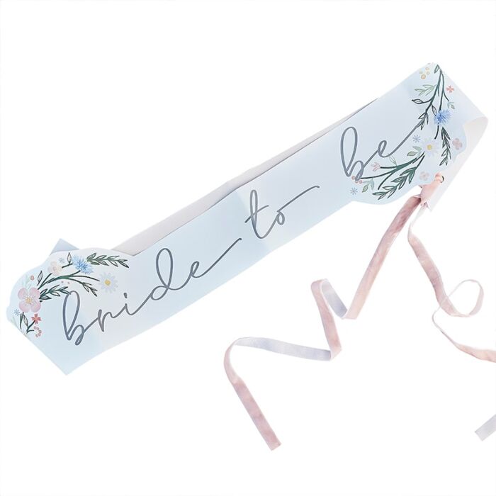 Boho Floral Bride To Be Sash