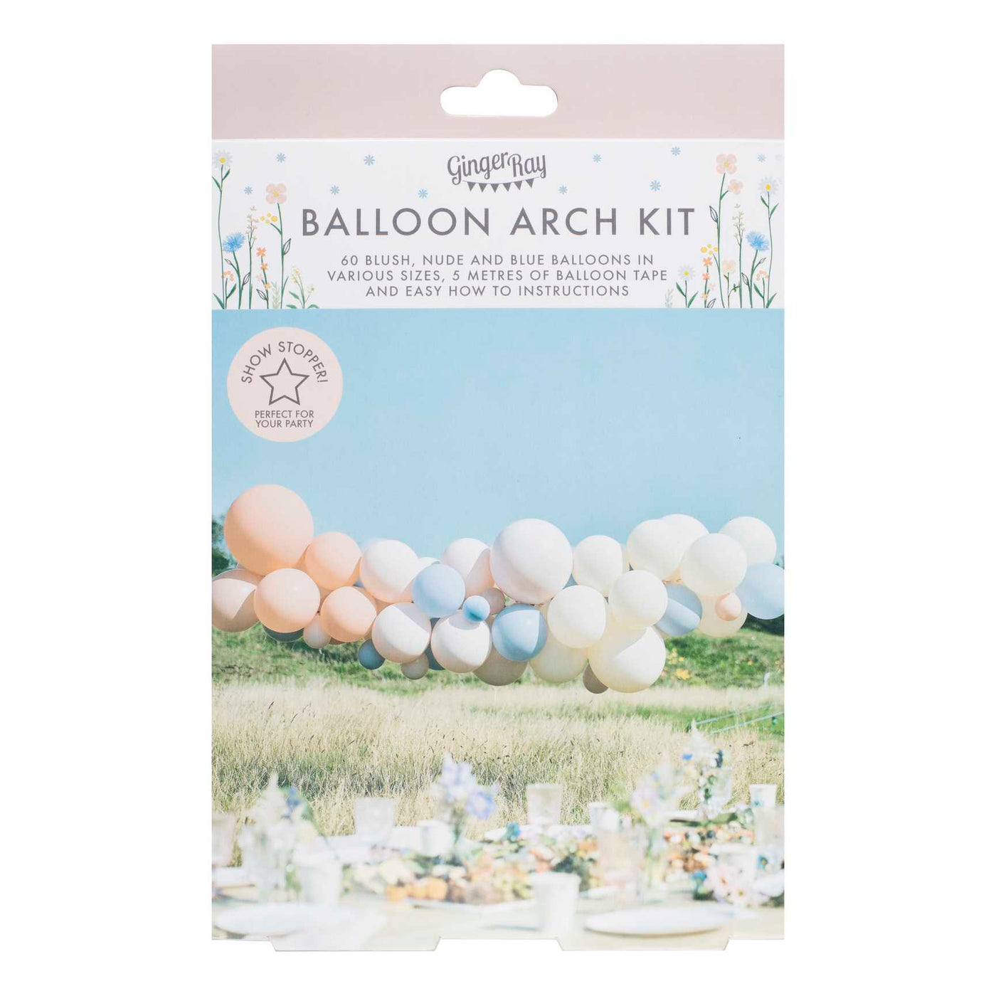 Blush, Nude & Blue Hen Party Balloon Arch Kit