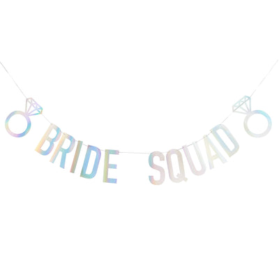Iridescent Bride Squad Banner