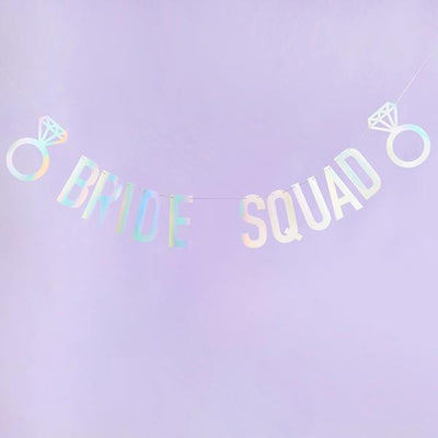 Iridescent Bride Squad Banner