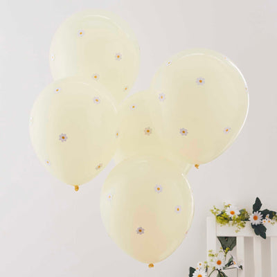 Pastel Yellow & Daisy Easter Balloon Flower Balloons