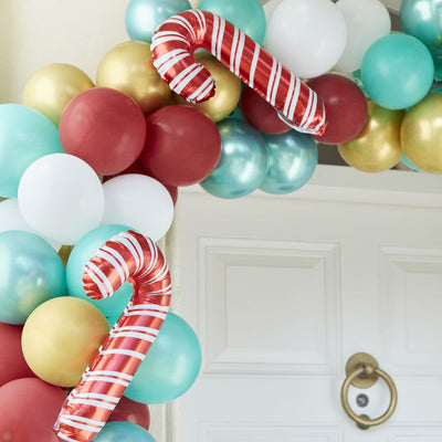 DIY CANDY CANE CHRISTMAS DOOR BALLOON ARCH KIT