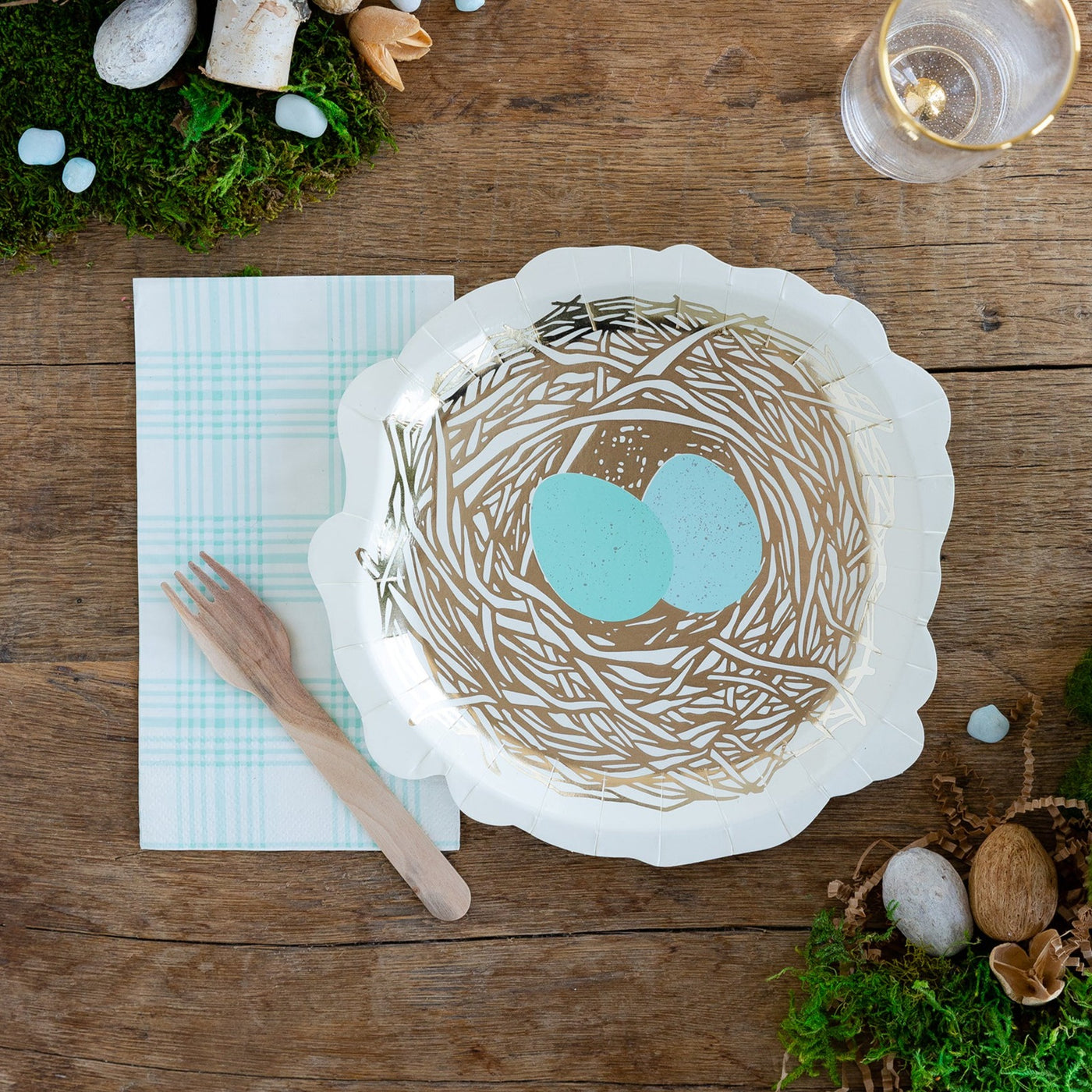 Easter Nest Shaped Paper Plates