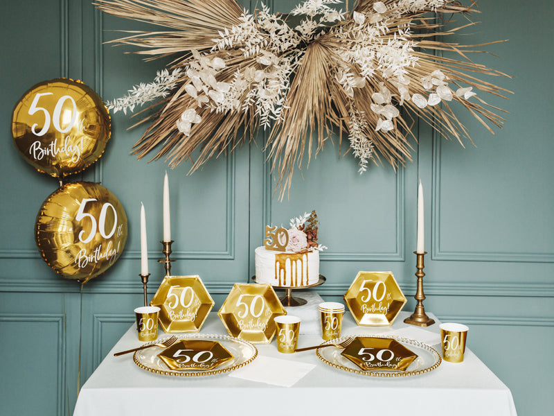 50th Birthday Gold Foil Balloon - Ralph and Luna Party Shop
